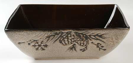 Pine Retreat Ivory 10" Square Serving Bowl