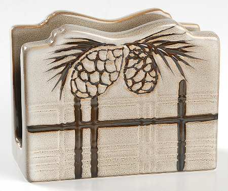 Pine Retreat Ivory Napkin Holder