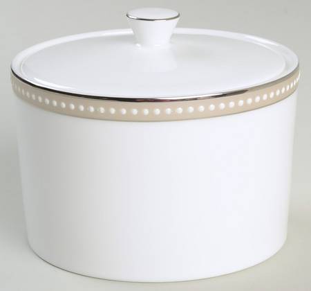 Oyster Pearl Sugar Bowl & Lid