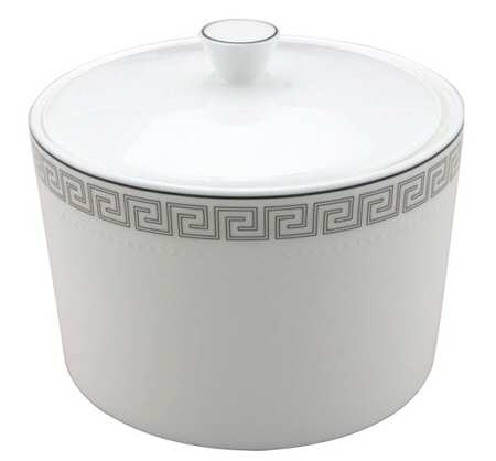 Greek Key Sugar Bowl & Lid