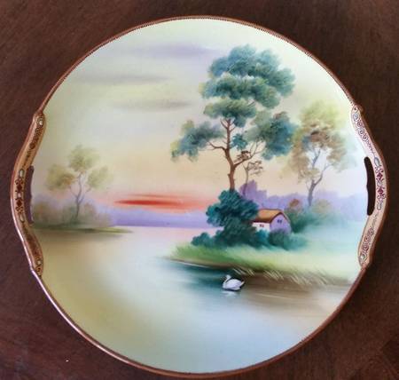 N3807 Handled Cake Plate