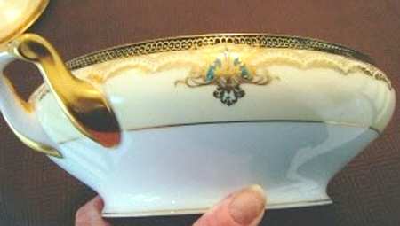 Valiere (With Blue Enamel) Sugar Bowl No Lid