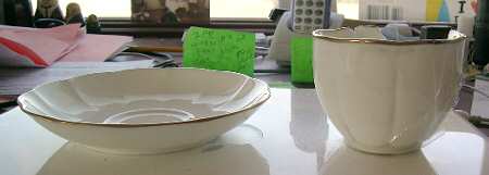 Eva Air Flat Cup & Saucer Set