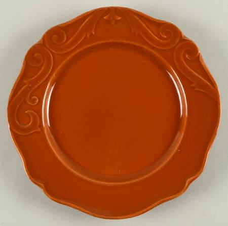 Scroll Terra Cotta Salad Plate