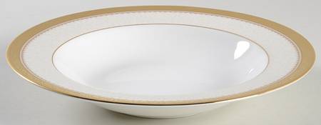 Odessa Gold Rim Soup Bowl