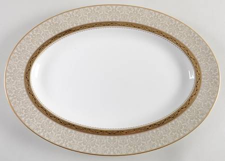 Odessa Gold 14" Oval Serving Platter