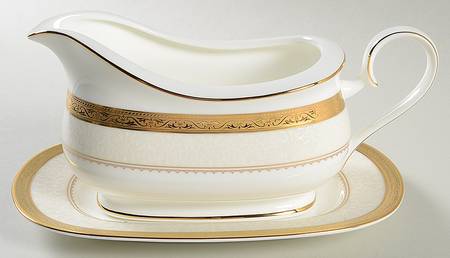 Odessa Gold Gravy Boat & Underplate