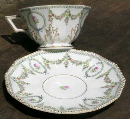 1768 Footed Cup & Saucer Set
