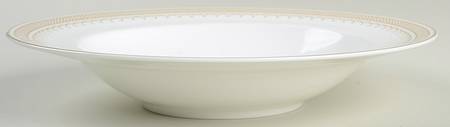 Lattice Gold Rim Soup Bowl