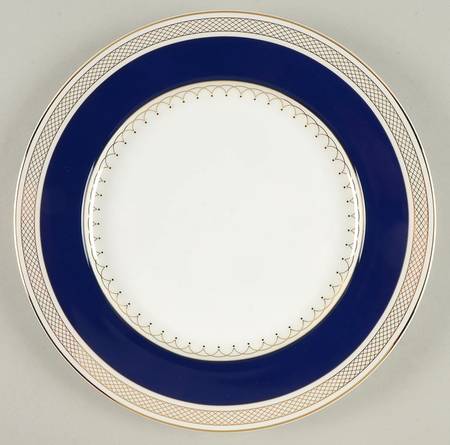 Lattice Gold Accent Luncheon Plate