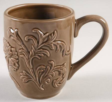 Embossed Floral Mocha Mug