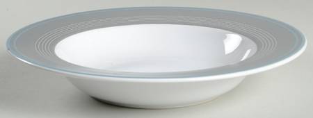 West End Slate Blue Large Rim Soup Bowl