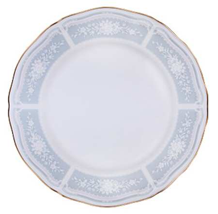 Lacewood Gold Blue Dessert/Pie Plate
