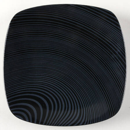 BoB Swirl (Black on Black) Square Salad/Dessert Plate