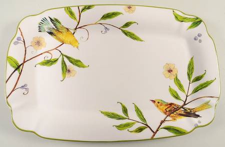 Bird Garden 16" Rectangular Serving Platter