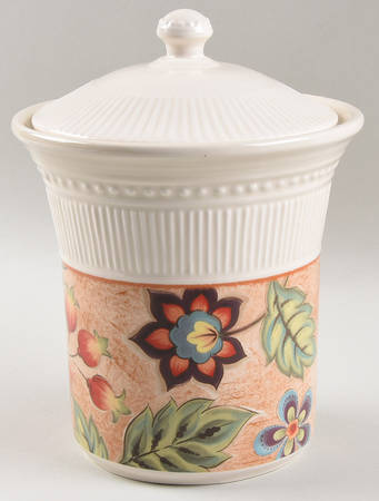 Majestic Floral Medium Canister & Lid