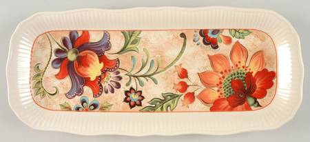 Majestic Floral Tray Only for 3 Bowl Condiment Set