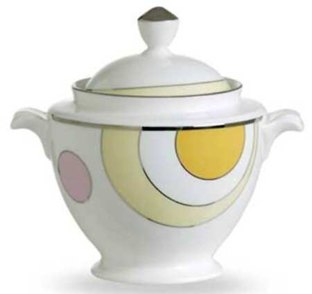 Cosmic Yellow Sugar Bowl & Lid