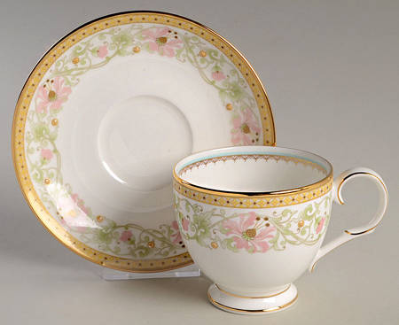 Blooming Splendor Footed Cup & Saucer Set