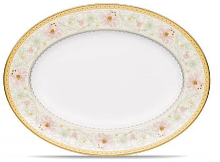 Blooming Splendor 14" Oval Serving Platter