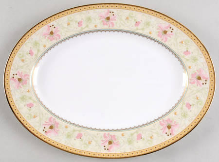 Blooming Splendor 12" Oval Serving Platter