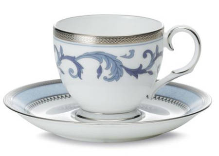Sonnet in Blue Footed Demitasse Cup & Saucer Set
