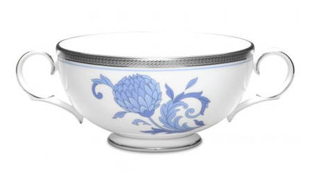 Sonnet in Blue Cream Soup Bowl