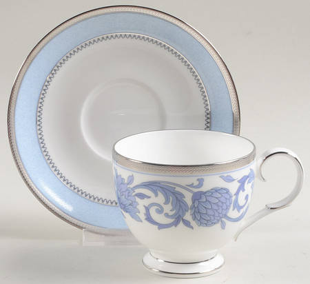 Sonnet in Blue Footed Cup & Saucer Set
