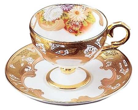 Wabana Footed Cup & Saucer Set