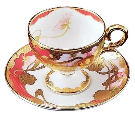 Wabana Footed Cup & Saucer Set