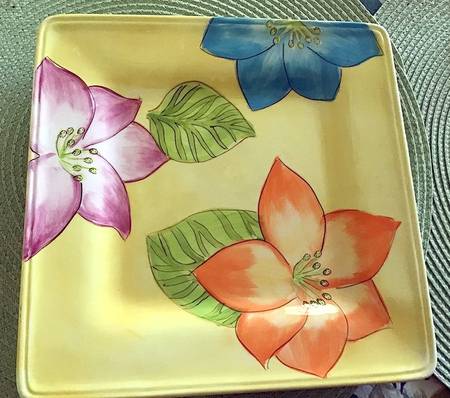 Sunset Grove Square Salad Plate