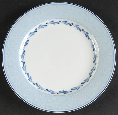 Blue Brushstroke Salad Plate