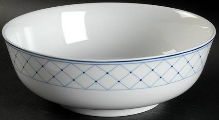 Blue Brushstroke 9" Round Vegetable Bowl