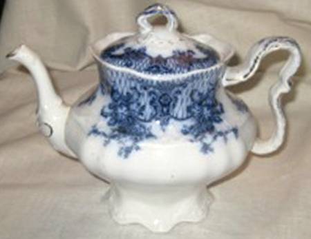 Royal (Flow Blue) Teapot & Lid