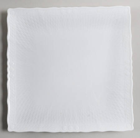 Cher Blanc Square Dinner Plate