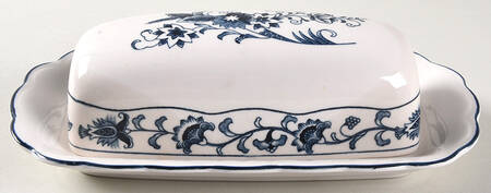 Ming Tree Blue (Fine Tableware Backstamp) 1/4 Lb Covered Butter