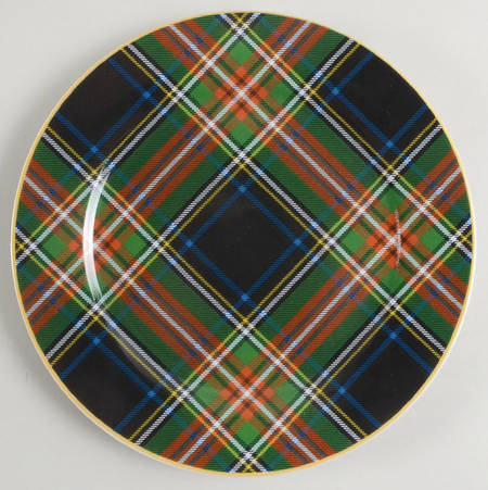 Holiday Plaid Luncheon Plate