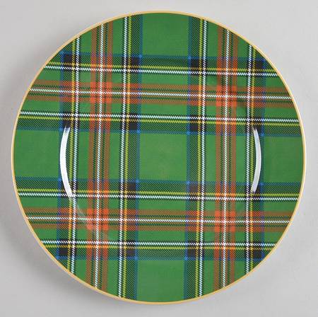 Holiday Plaid Luncheon Plate