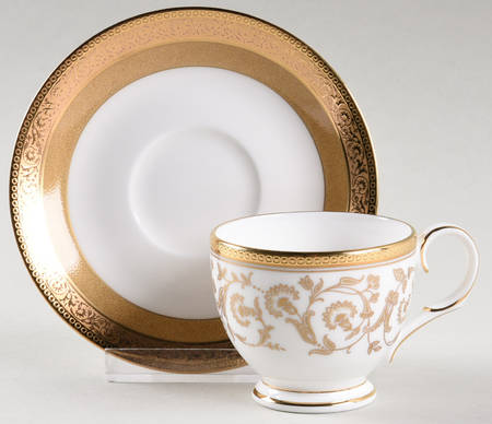 Summit Gold Footed Demitasse Cup & Saucer Set