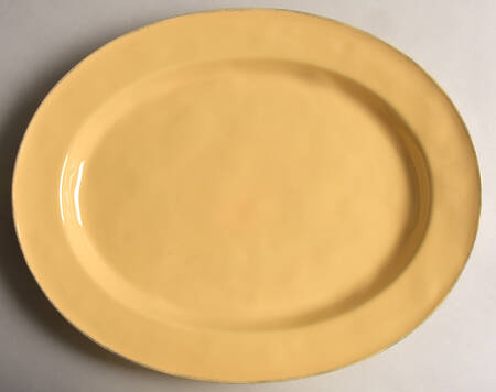 Astoria Yellow 15" Oval Serving Platter