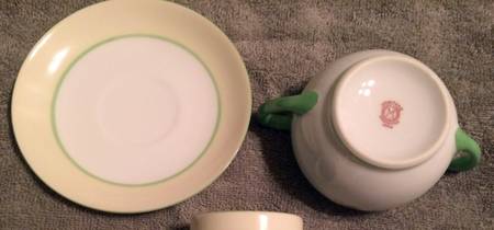 N4191 Footed Cream Soup Bowl & Saucer Set
