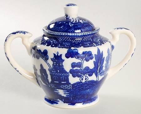 Blue Willow Sugar Bowl & Lid