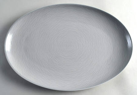 GoG Swirl (Grey on Grey) 16" Oval Serving Platter