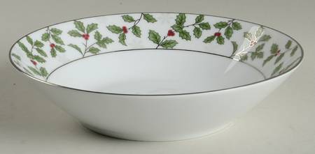 Holly and Berry Platinum Coupe Soup Bowl