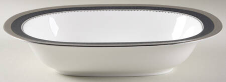 Odessa Cobalt Platinum 10" Oval Vegetable Bowl