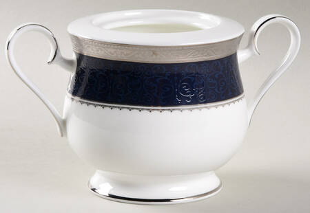 Odessa Cobalt Platinum Sugar Bowl No Lid