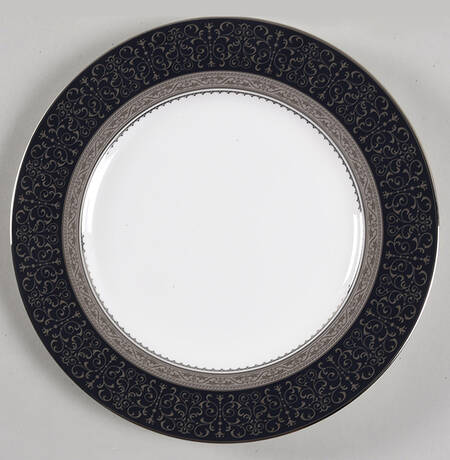 Odessa Cobalt Platinum Accent Luncheon Plate