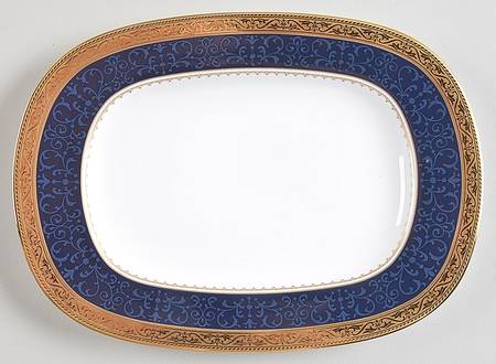 Odessa Cobalt Gold Relish/Butter Tray