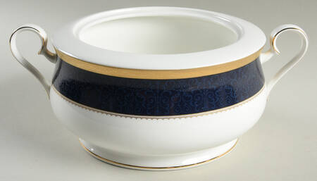 Odessa Cobalt Gold Round Vegetable No Lid