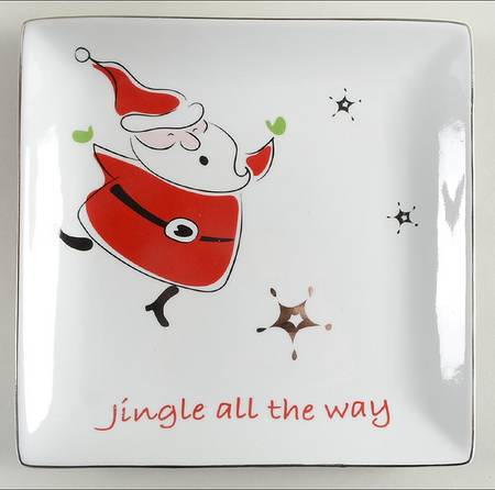 Modern Jingles Square Salad Plate